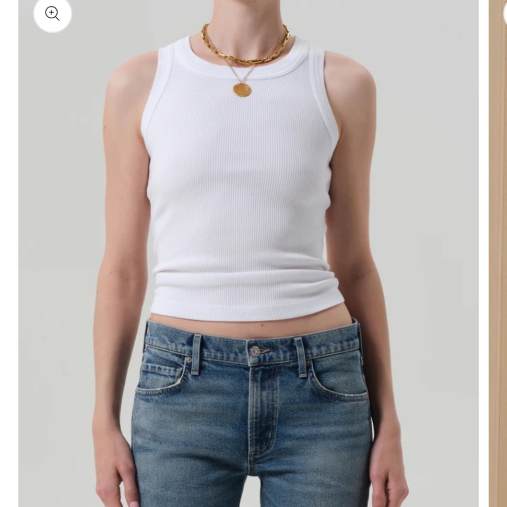 Isabel Rib Tank in White